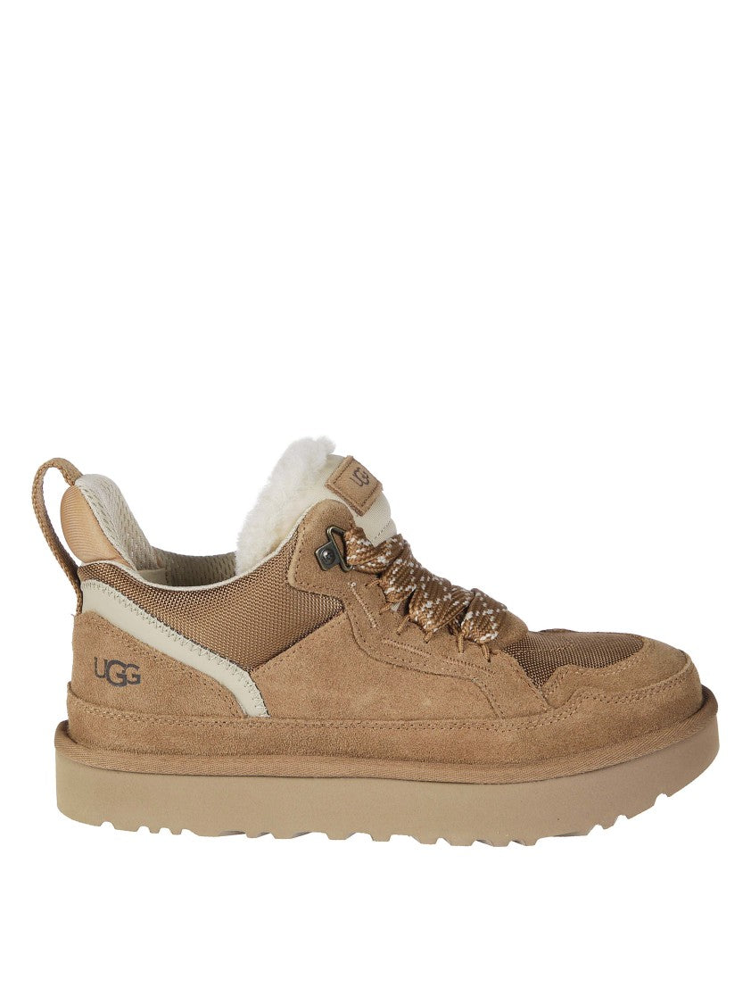 Ugg Lowmel Suede-Blend Padded Low-Top Sneakers