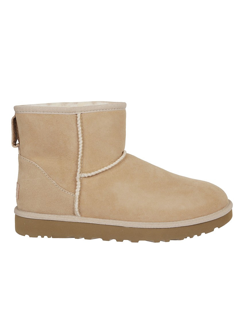 Ugg Slip-On Beige Boots With Suede Upper