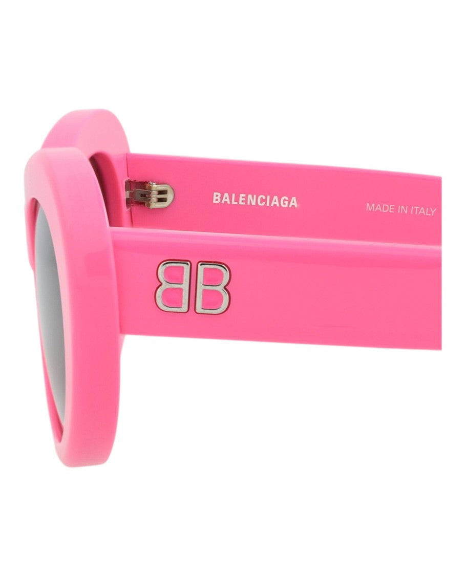 Balenciaga Round-Oval Frame Sunglasses In Recycled Acetate