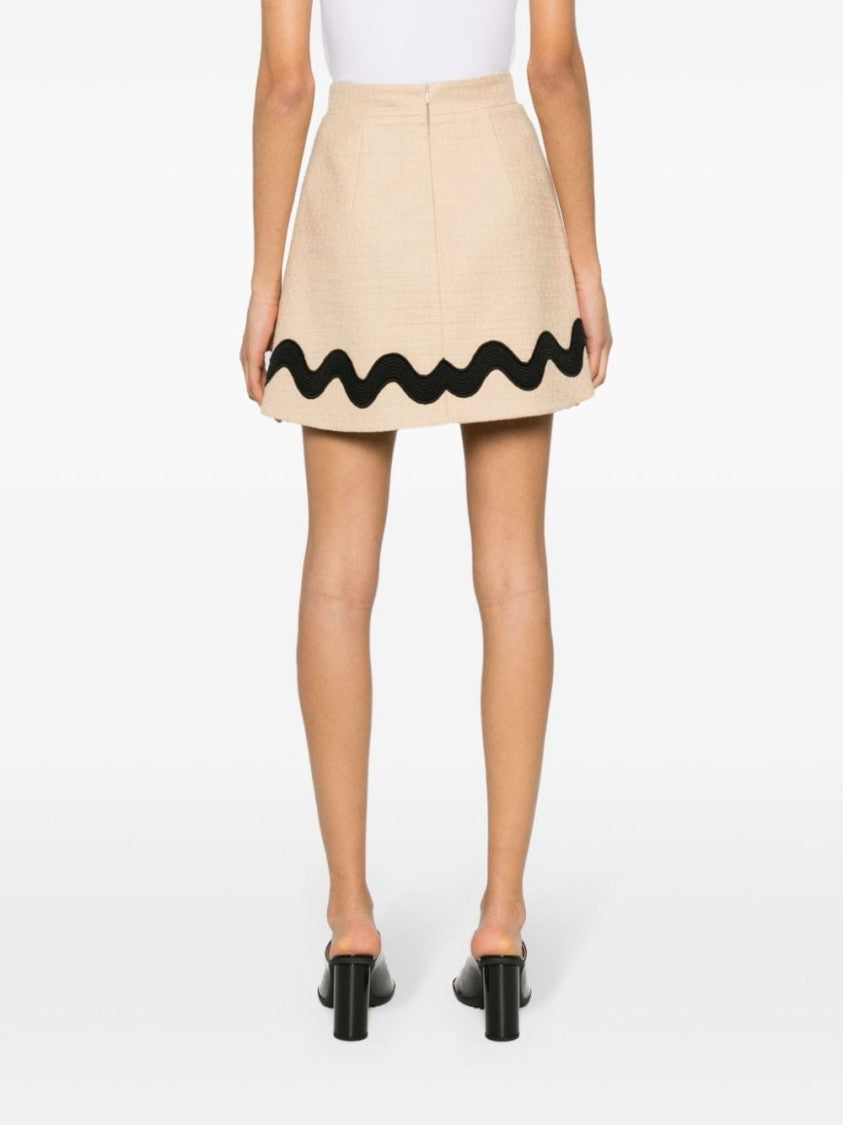 Patou Thigh-Length Sand Beige Skirt
