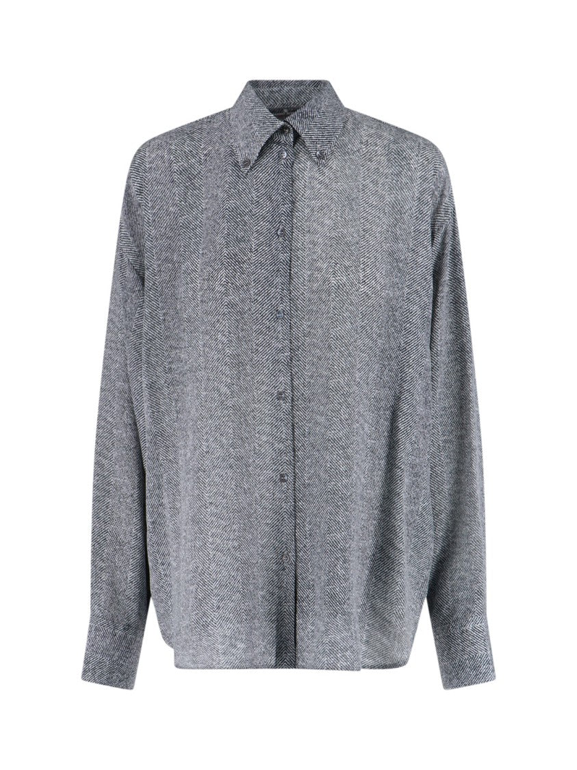 Ermanno Scervino Herringbone Shirt – Grey