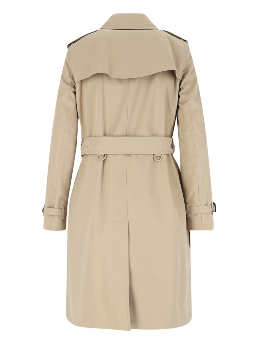 Burberry Beige Cotton Heritage Kensington Trench Coat