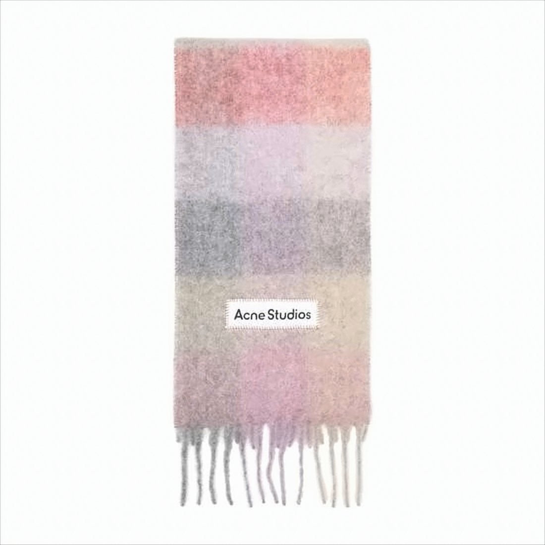 Acne Studios Soft Checkered Scarf In Pastel Shades
