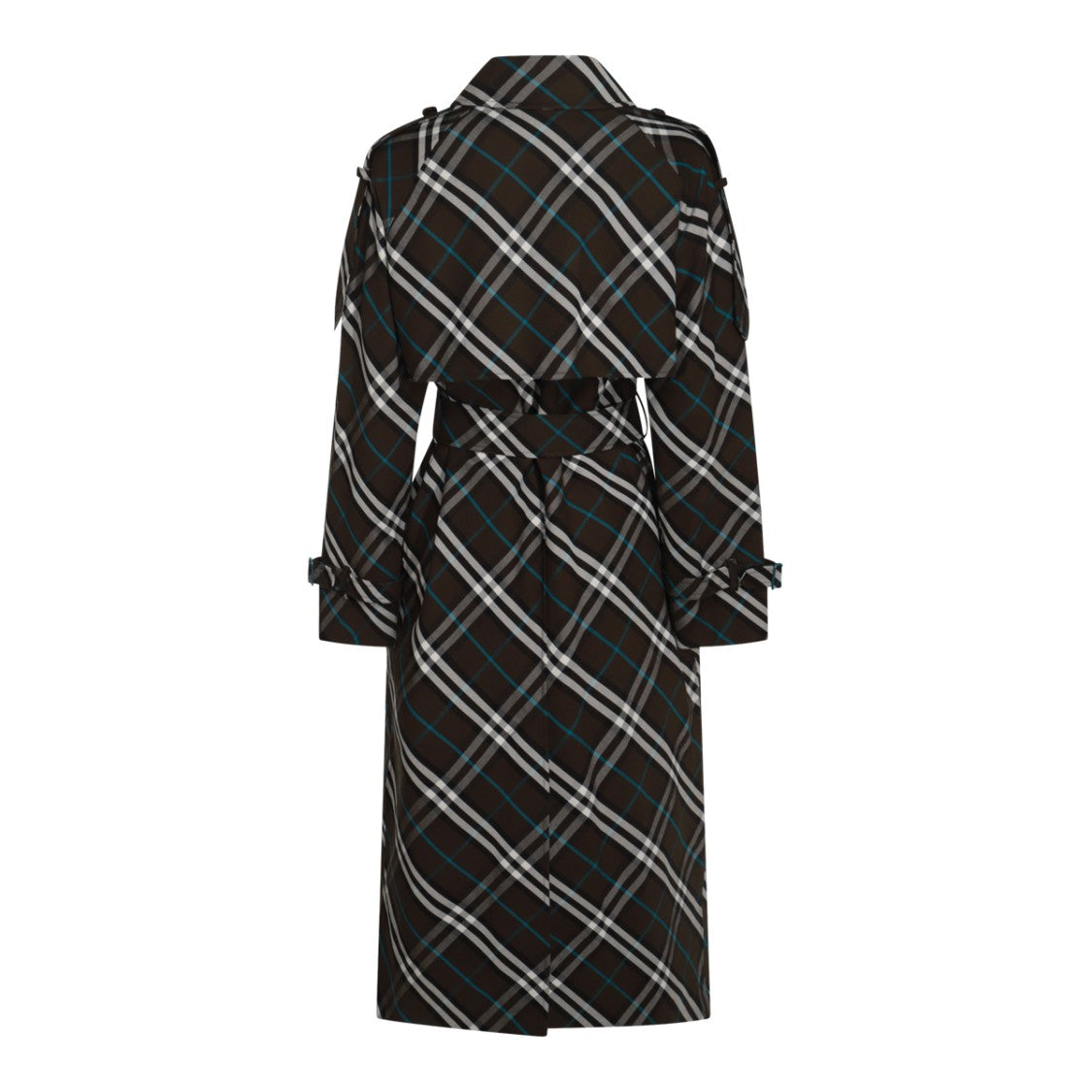 Burberry Multicolor Check Motif Trench Coat