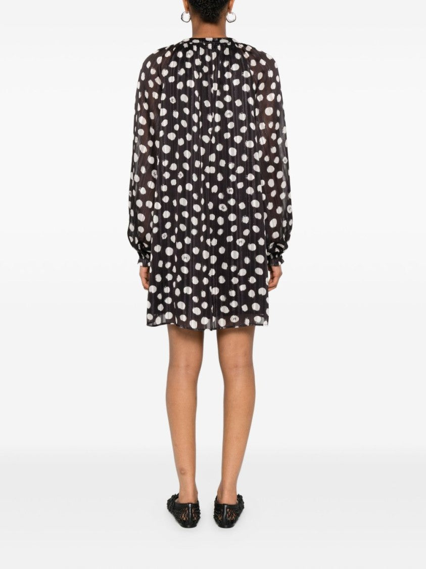 Liu Jo Black And White Polka Dot Mini Dress