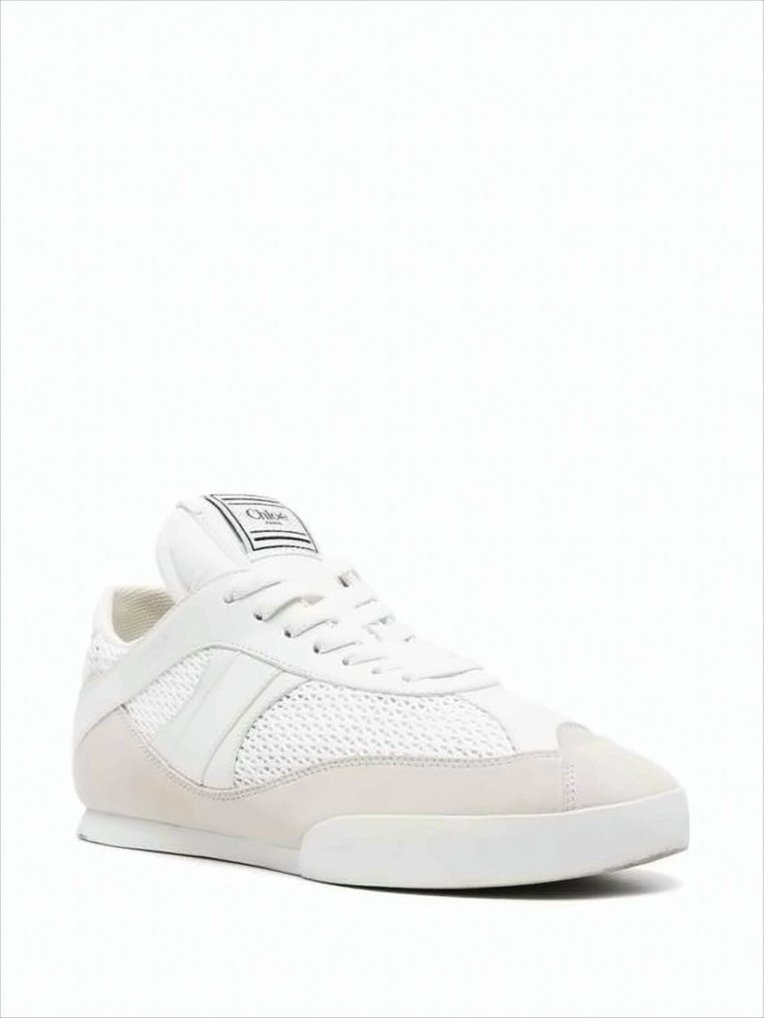 Chloé Low-Profile White Sneakers With Leather