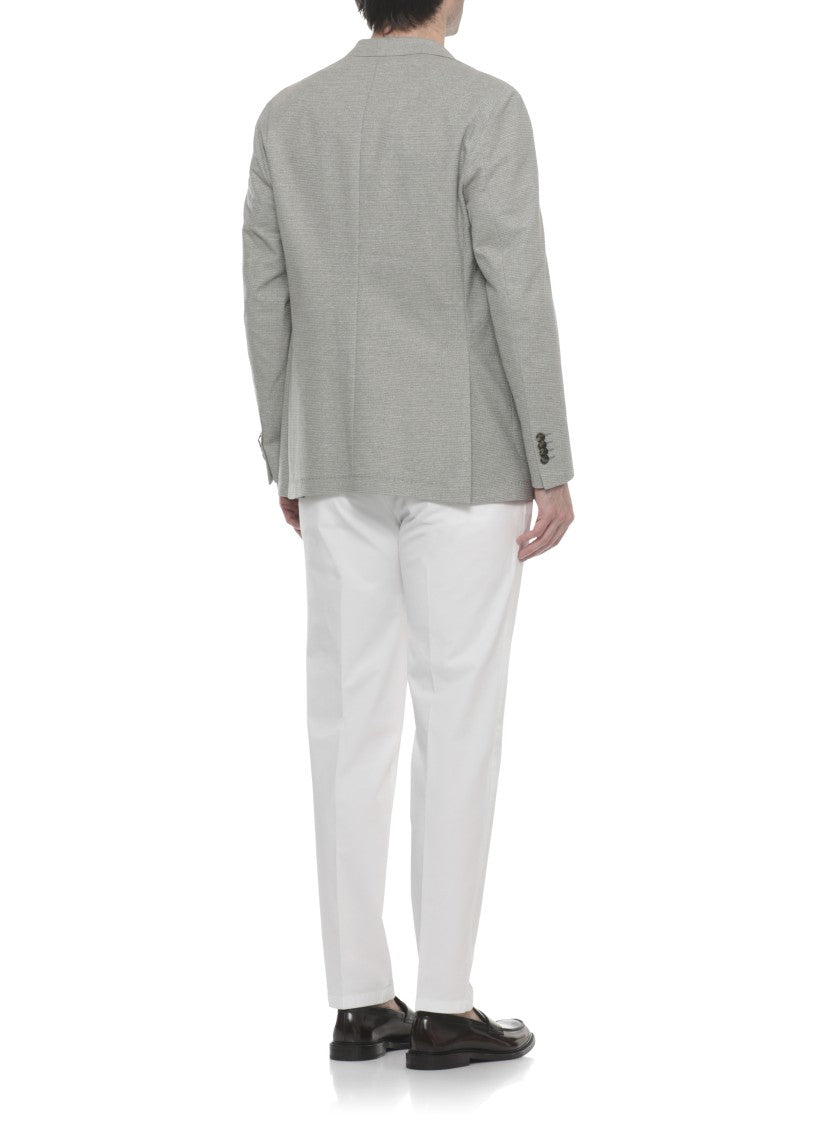 La Torre Red Green Micro Pattern Cotton Jacket