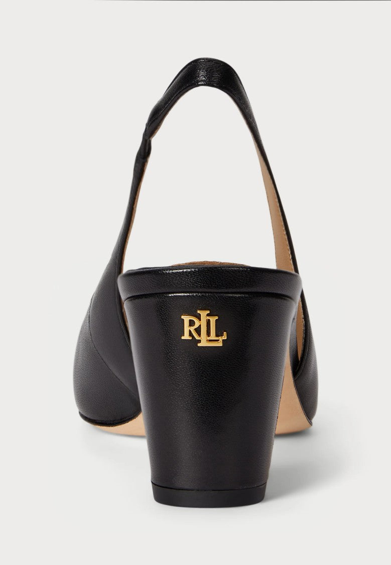 Lauren Ralph Lauren Black Klaire Suede Slingback Pumps