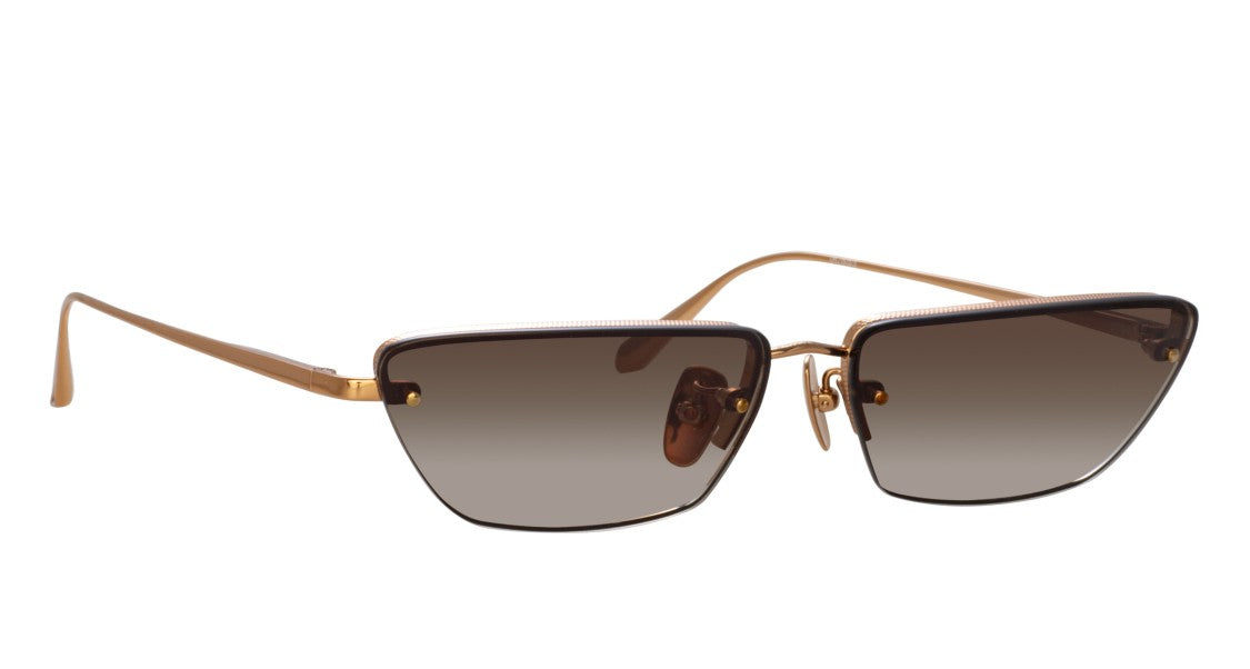 Linda Farrow Lfl Oversized Square Sunglasses With Titanium Frame