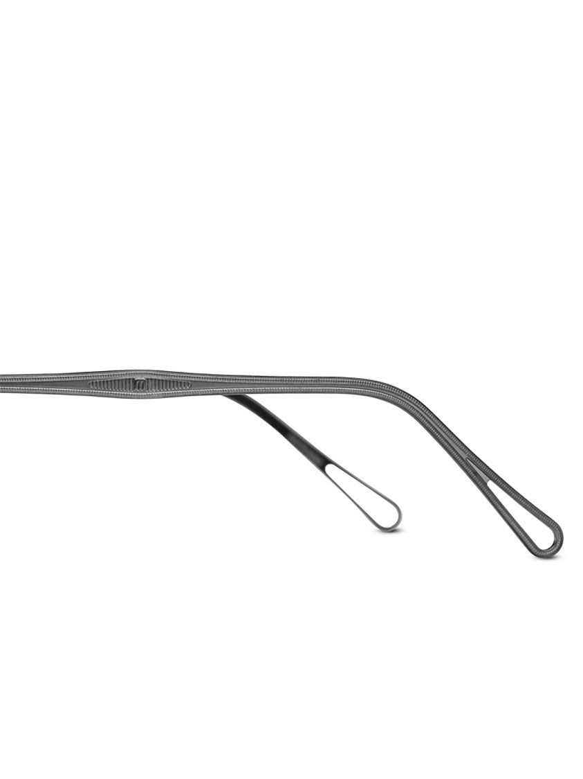 Matsuda Round Titanium Frame Sunglasses With Elongated Temples