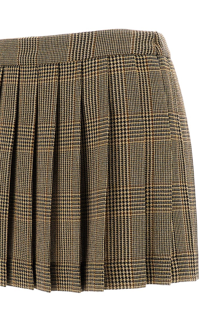 Golden Goose Pleated Skirt Prince Of Wales