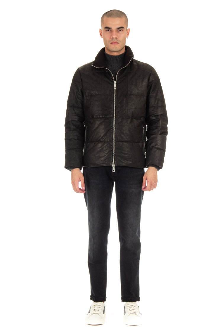 Giorgio Brato Padded Down Leather Bomber