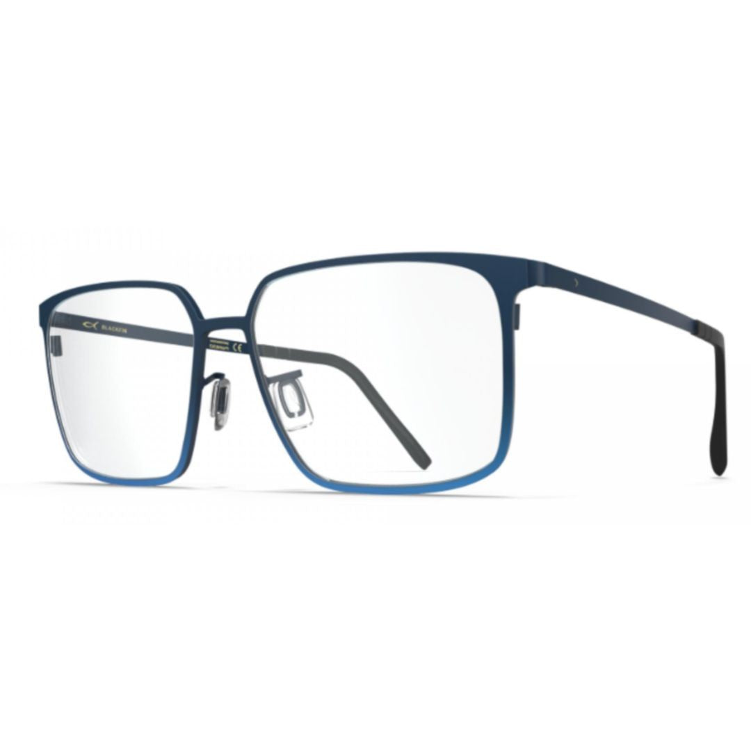 Blackfin Bf1083 Cobalt Rectangular Frame Eyeglasses In Gradient Blue