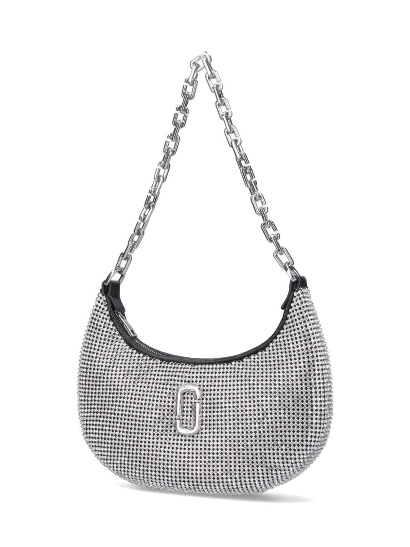 Marc Jacobs Rhinestone Small Curve' Shoulder Bag – Silver