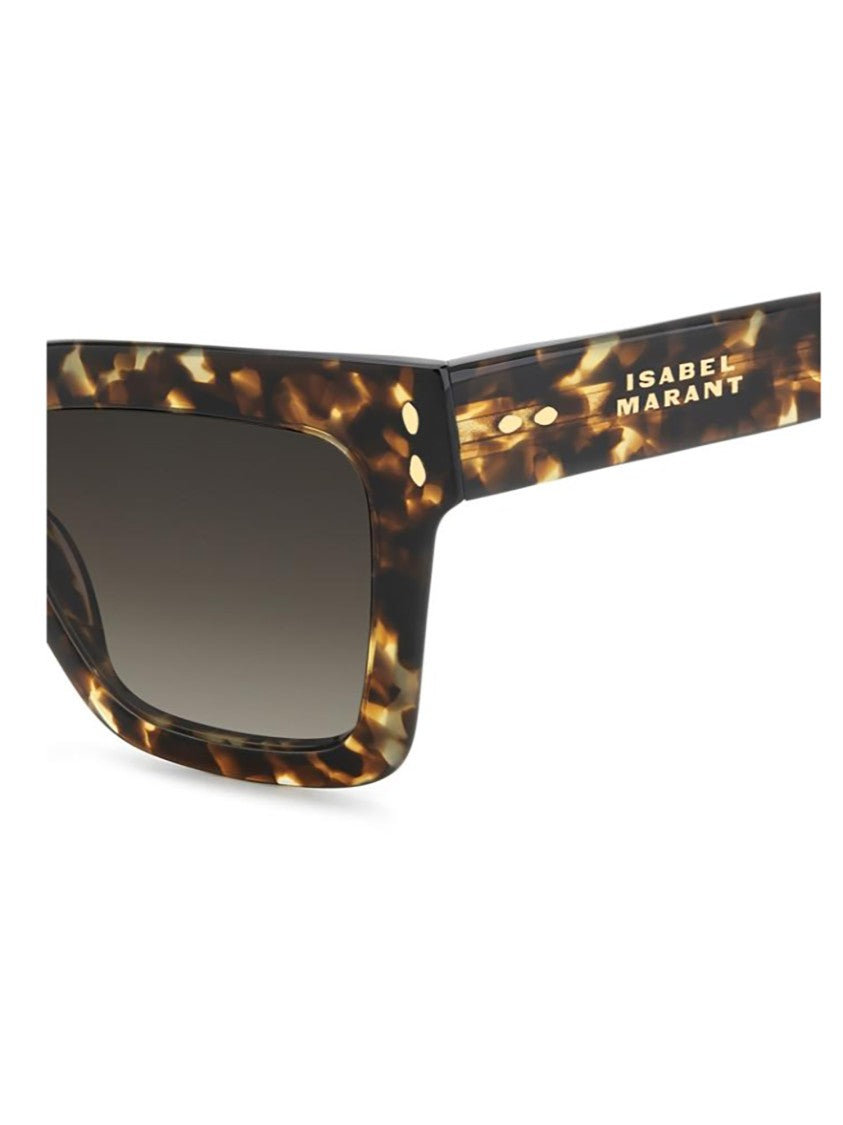 Isabel Marant Oversized Square Tortoiseshell Sunglasses With Detail