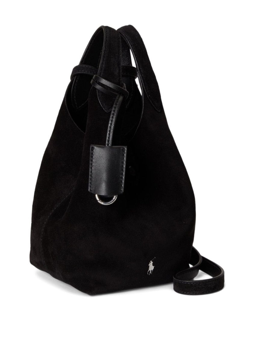 Polo Ralph Lauren Soft Embroidered Logo Suede Handbag