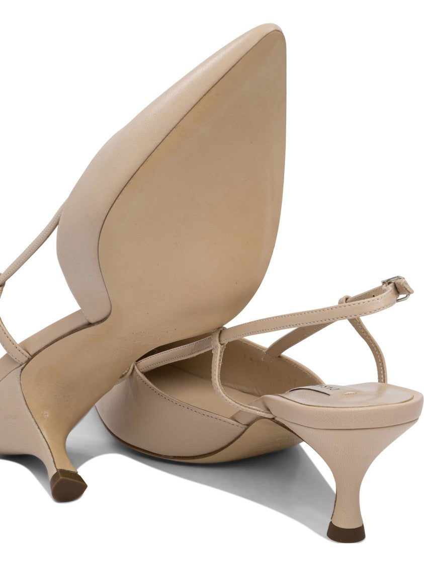Casadei Beige Heeled Shoes With Pointed Toe