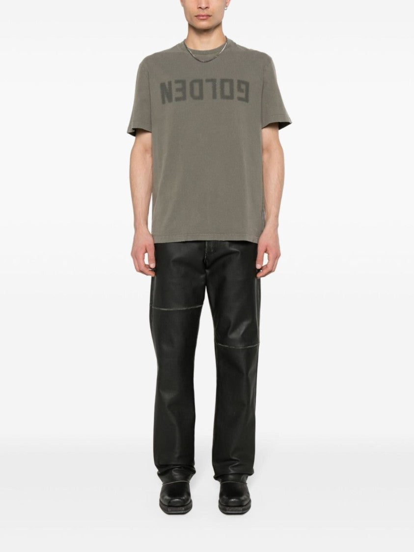 Golden Goose Golden Regular Distressed Cotton T-Shirt