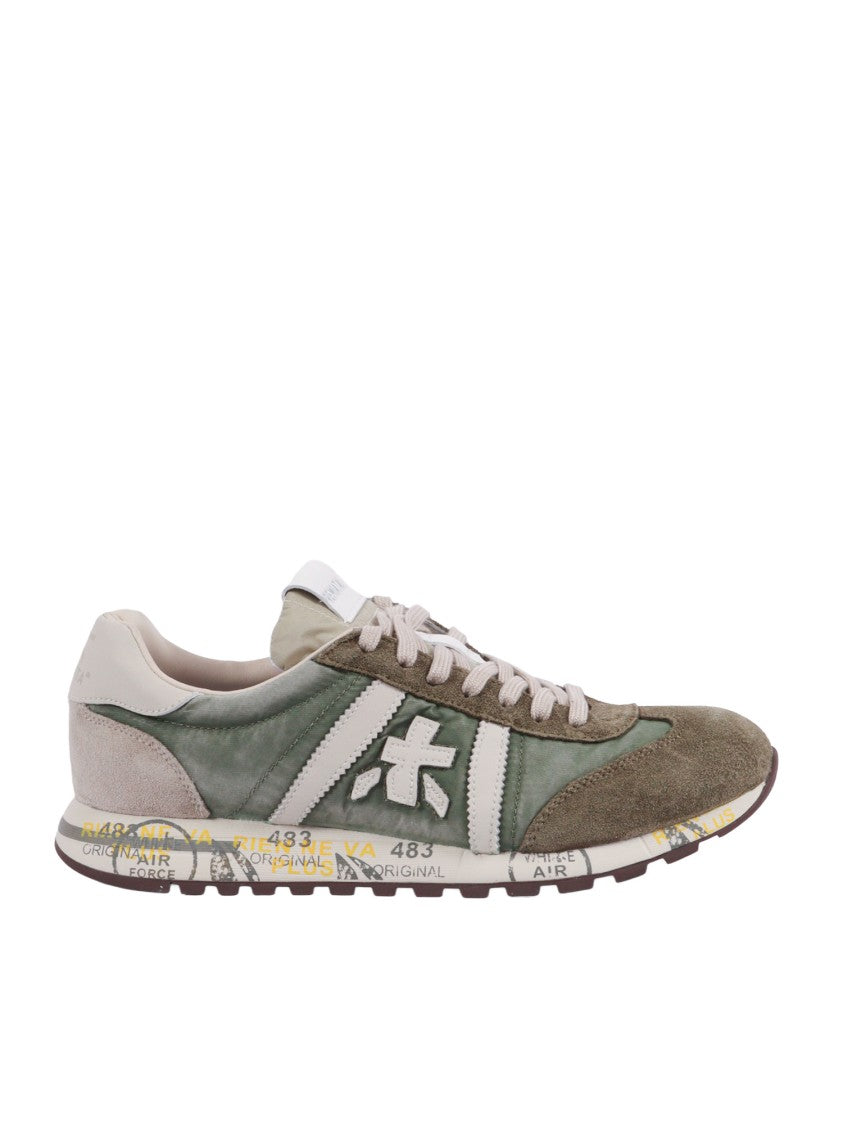 Premiata Lucy Military Green Suede Sneakers