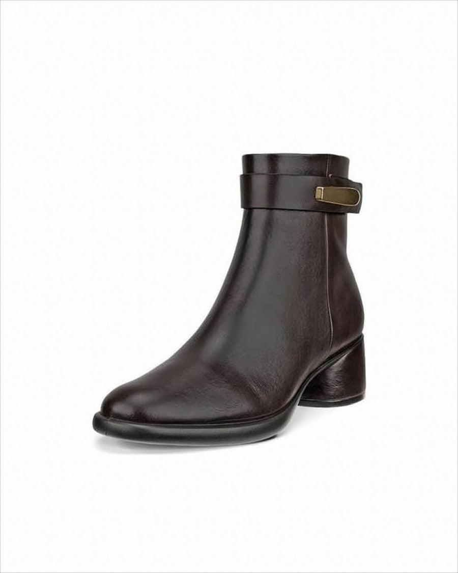 Ecco Smooth Leather Ankle Boots