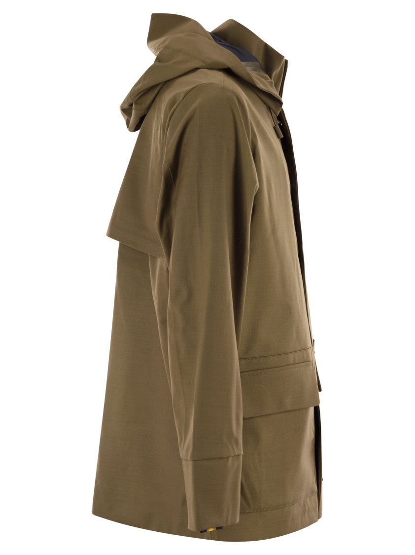 K-Way Erhal Tech Wool Blend - Hooded Jacket