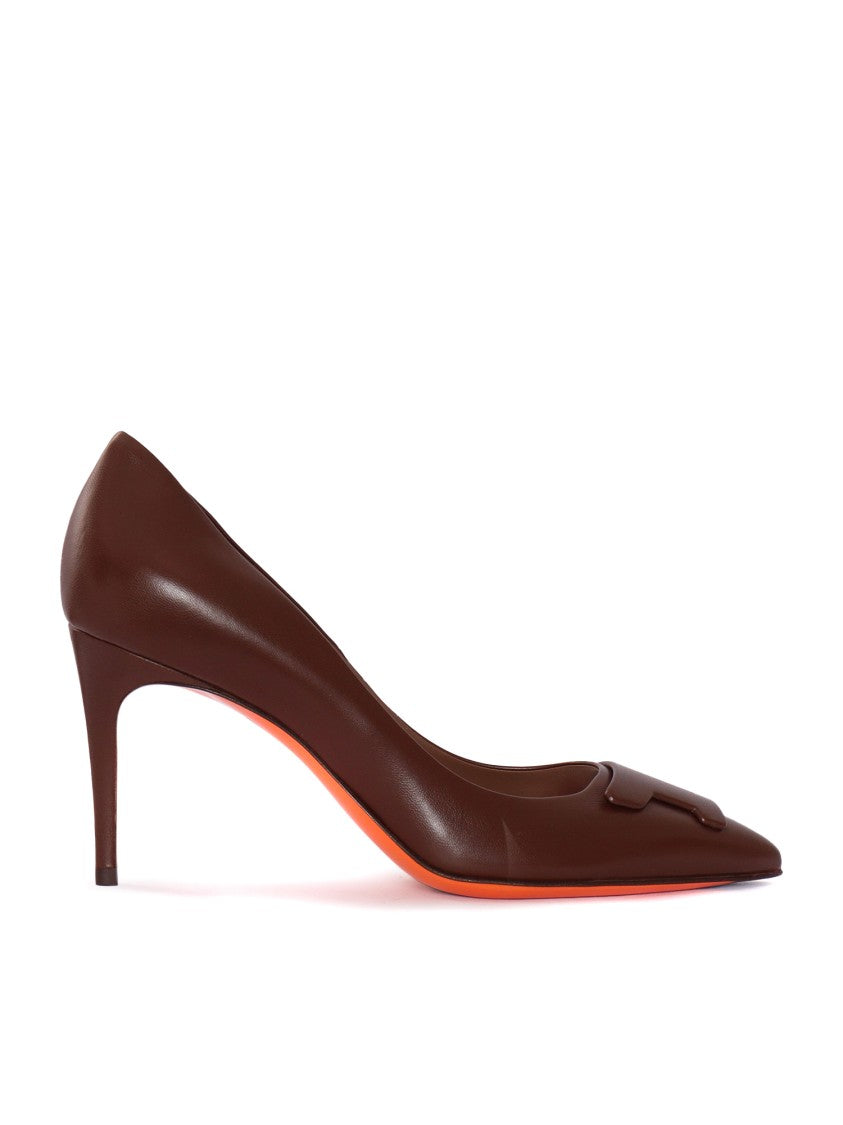 Santoni Smooth Lambskin High Pump
