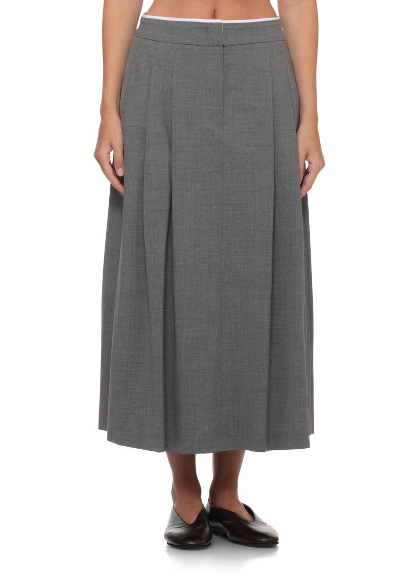 Peserico Knee-Length Grey Peserico Skirt With Darts And Stylish Pockets