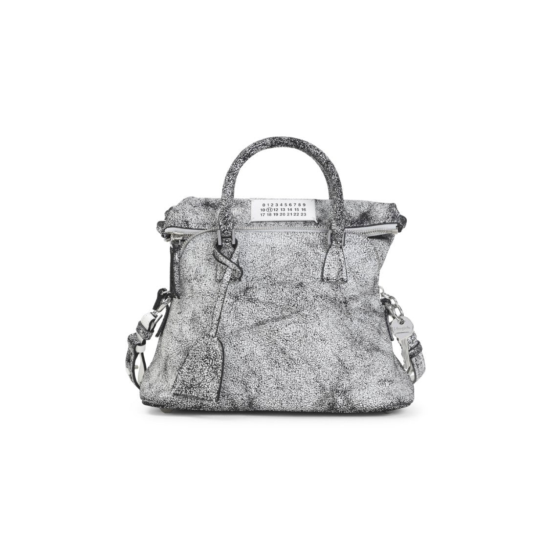 Maison Margiela 5Ac Loved To Death Mini White And Black Calf Leather Handbag