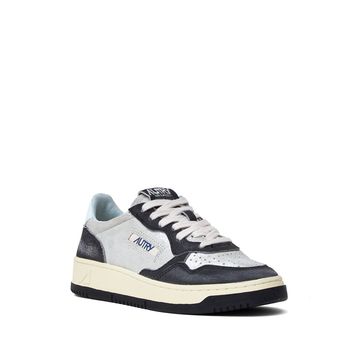 Autry Silver Black Sugar Suede Sneakers