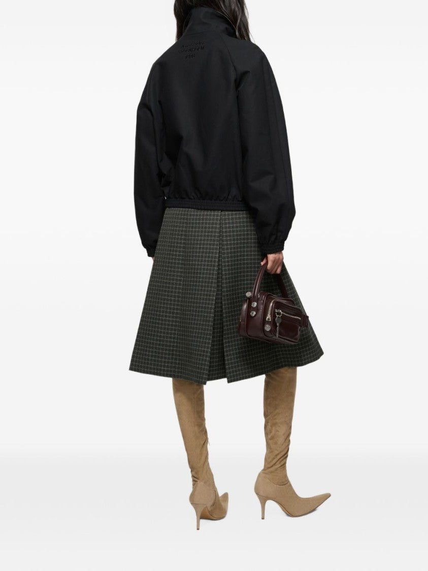 Acne Studios Cropped High Collar Embossed Jacket