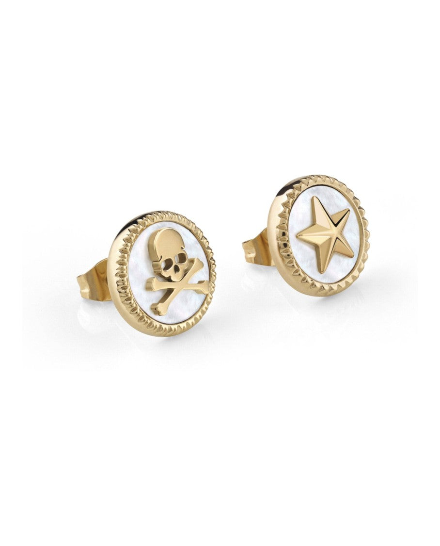 Philipp Plein Plein Mini Logo Stud Earrings