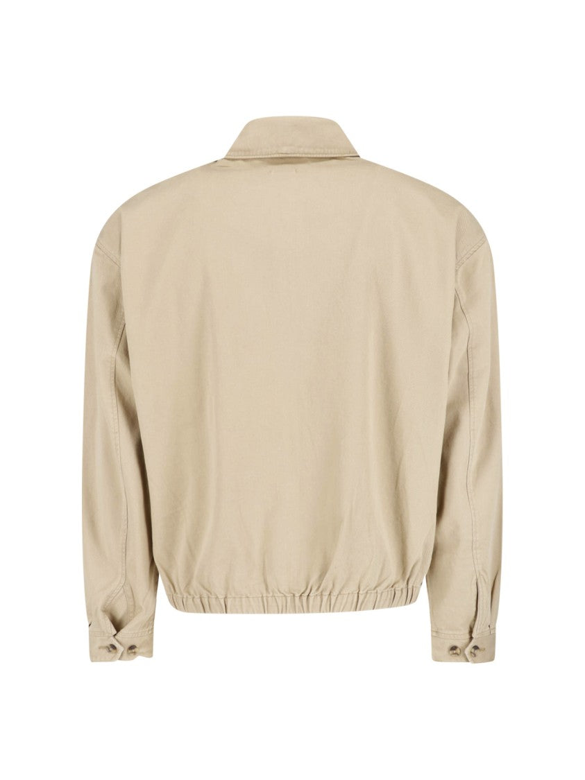 Polo Ralph Lauren Neutral Cropped Zip Front Casual Jacket