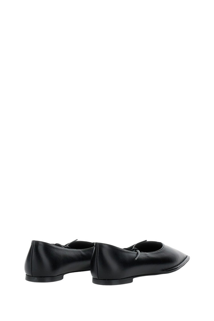 Alohas Sway Black Leather Ballet Flats