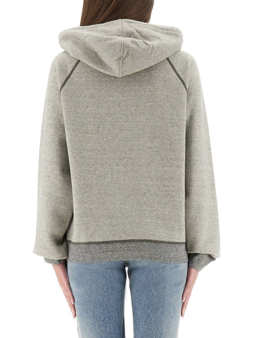Chloé Oversized Logo Cotton-Blend Hoodie