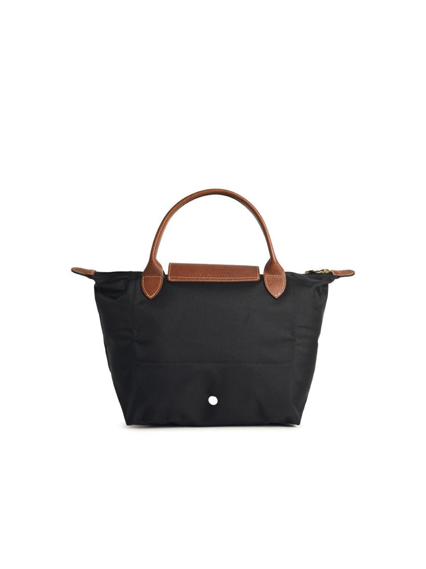 Longchamp Black Recycled Tela 'S Le Pliage Original' Handle Bag