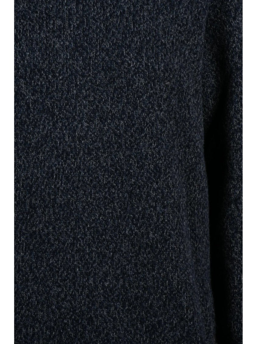 Retois Blue High Neck Wool Sweater