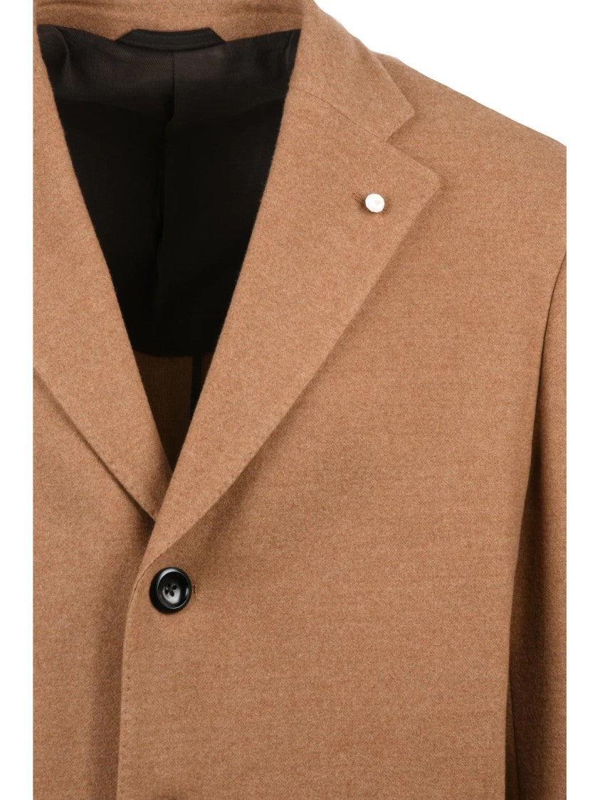 Luigi Bianchi Brown Virgin Wool Coat