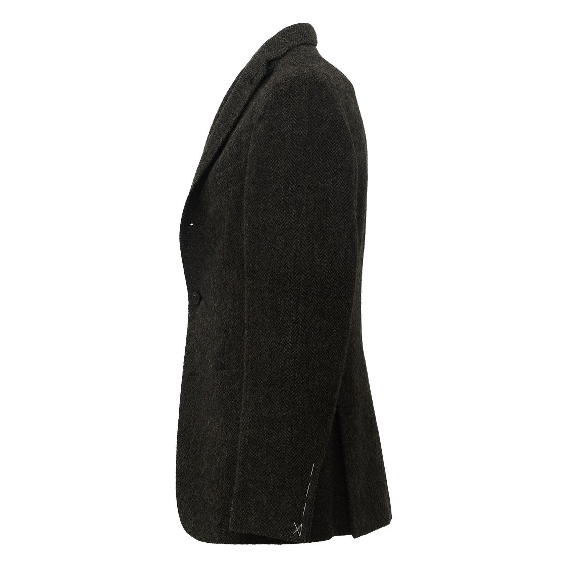 Boglioli Herringbone Single-Breasted Blazer