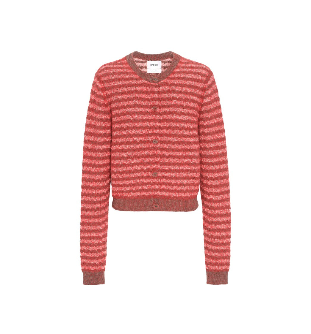 Barrie Plated Stripes Cardigan