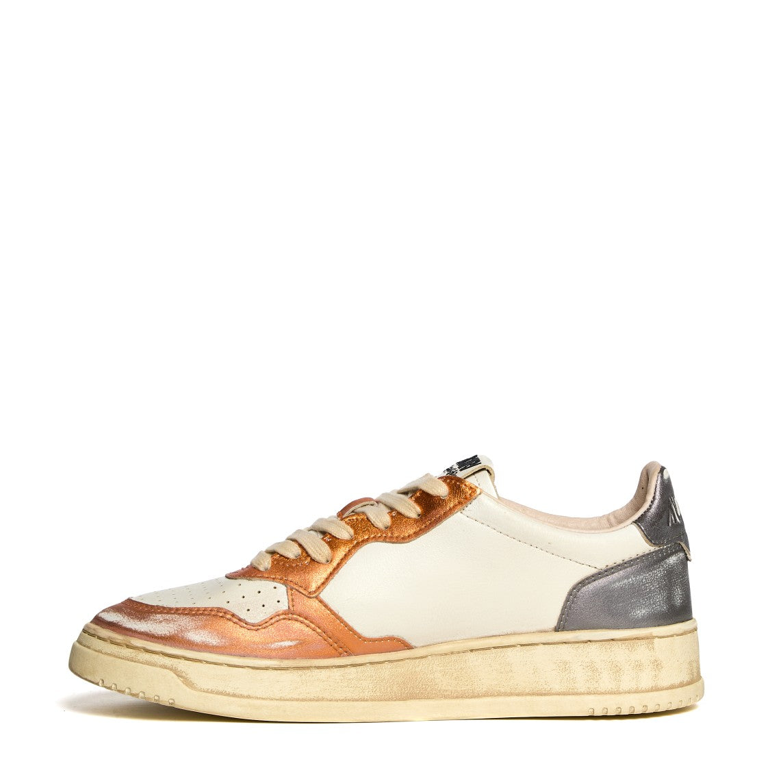 Autry Vintage-Inspired Low-Top Sneakers With Brushed Leather Finish