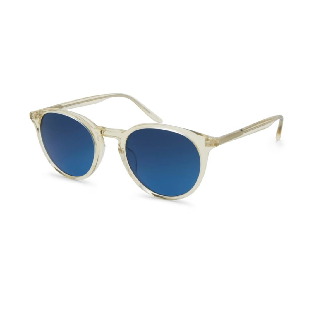Barton Perreira Princeton Translucent Beige-Tinted Sunglasses With Gradient Blue Lenses