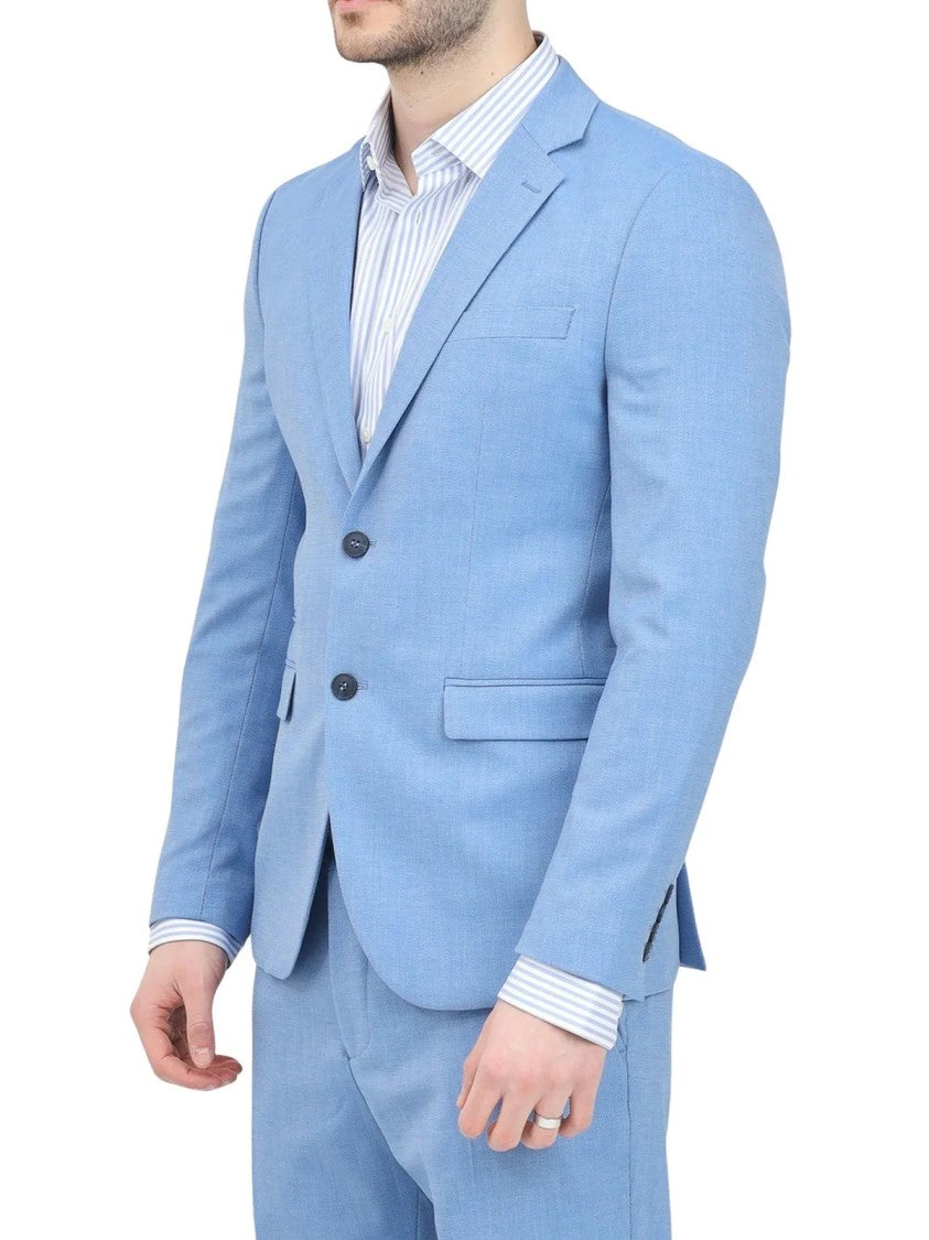Selected Light Blue Polyester Wool Viscose Jacket