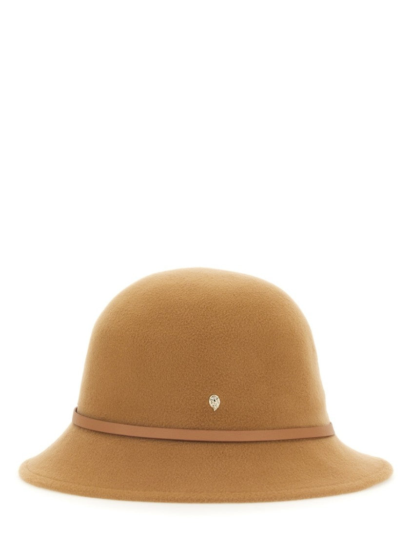 Helen Kaminski Leather-Trimmed Wool Bucket Hat With Soft Crown