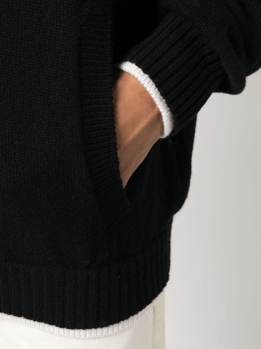 Msgm Black Hooded Sweater