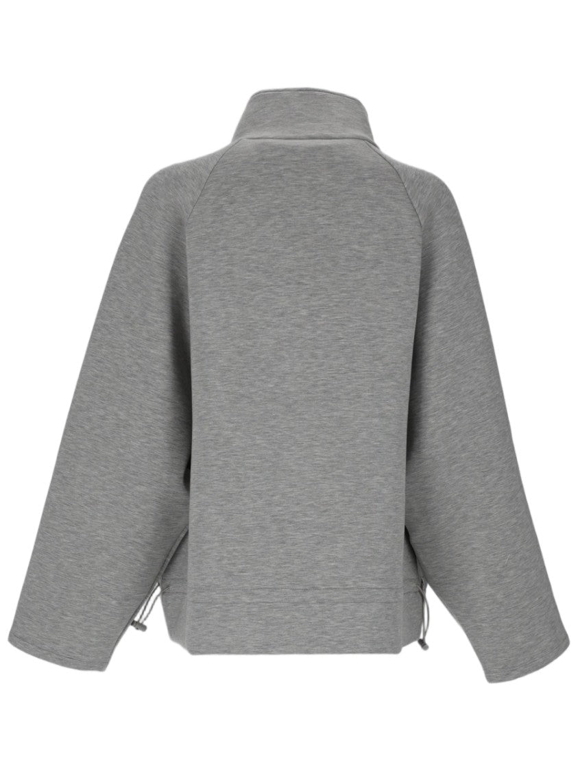 Rotate Grey Half-Zip Adjustable Hem Scuba Jacket
