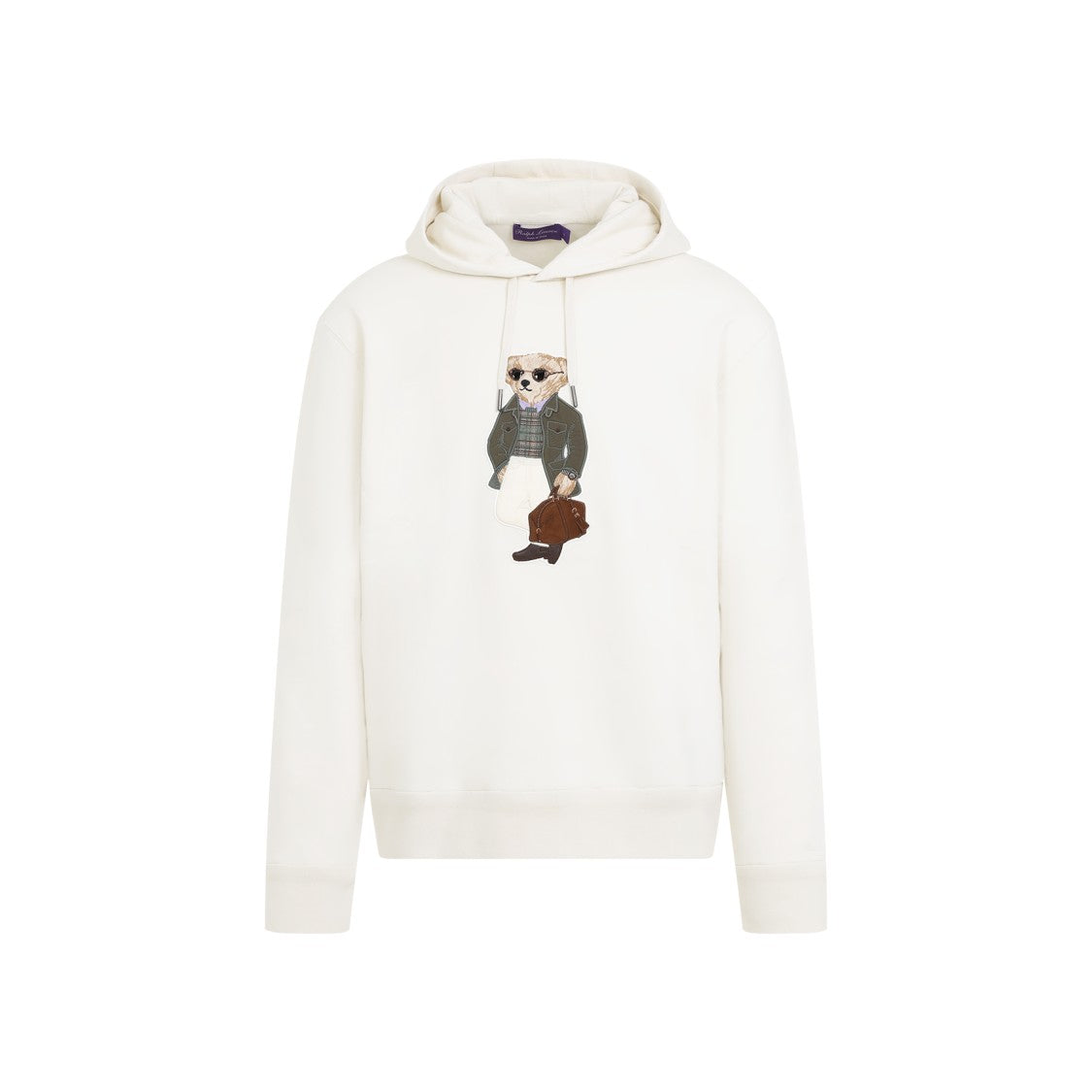 Ralph Lauren X Purple Label Cream Cotton Bear Hoodie