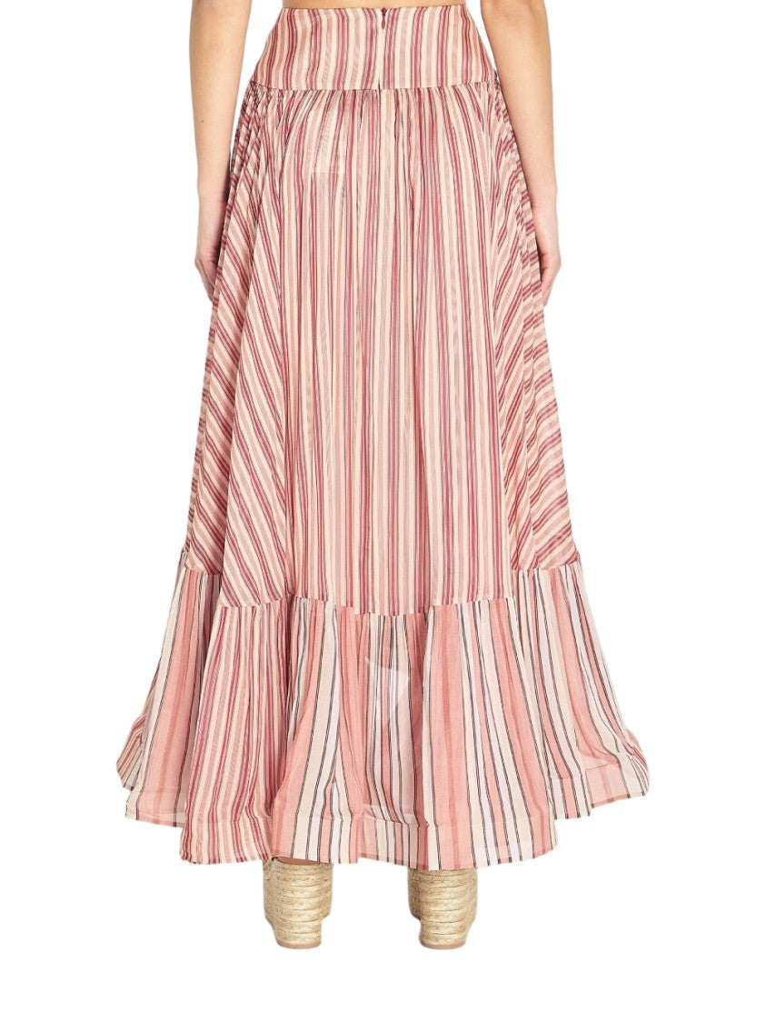 Zimmermann Hem Flared Skirt With Layered Design