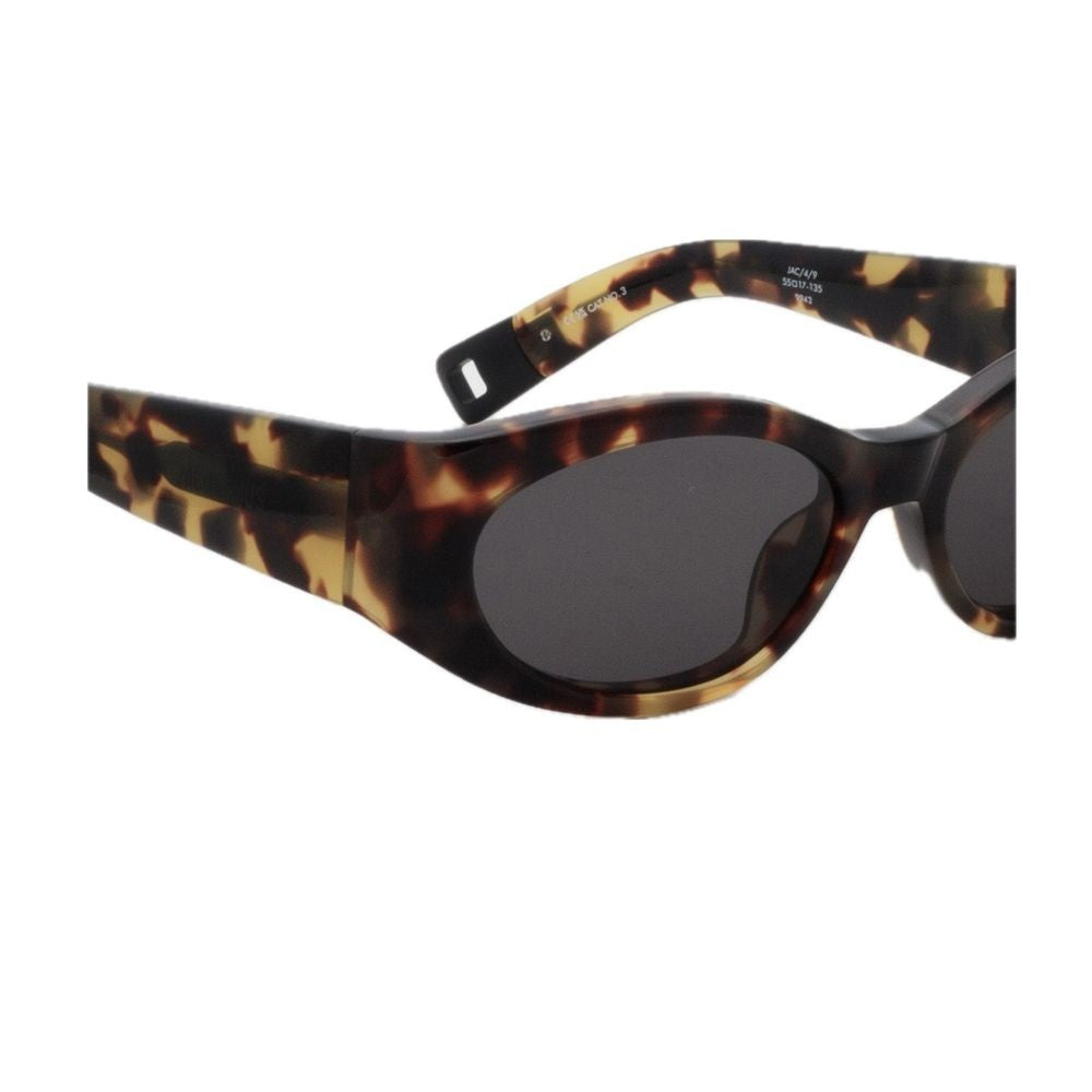 Jacquemus Les Lunettes Jac4 Ovalo Linea "Les Sculptures" Tortoise Acetate Oval Sunglasses