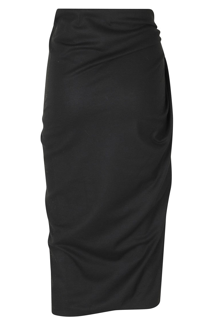 Isabel Marant Étoile Black Jeldia Gc Gathered Viscose-Blend Midi Skirt