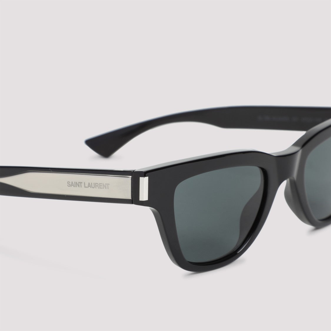 Saint Laurent Angular Frame Black Acetate Sunglasses